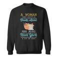 Woman Survives On Books And Yarn Crocheter Crocheting Sweatshirt Woman Survives On Books And Yarn Crocheter Crocheting Sweatshirt
