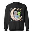 Women's Astronaut Reading Book With Alien Moon Space Astronomy Sweatshirt Women's Astronaut Reading Book With Alien Moon Space Astronomy Sweatshirt
