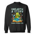 Women's Book Sea Turtle Summer Reading 2026 Unearth a Story Sweatshirt