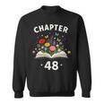 Women's Chapter 48 Years Old 48th Birthday Celebration Floral Book Sweatshirt