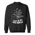 Women's Minimalist Bookworm Lost In My Own World Book Lover Sweatshirt Women's Minimalist Bookworm Lost In My Own World Book Lover Sweatshirt