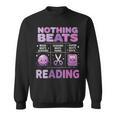 Women's Nothing Beats Reading Rock Paper Scissors Book Lover Sweatshirt Women's Nothing Beats Reading Rock Paper Scissors Book Lover Sweatshirt