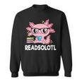 Women's Readsolotl Axolotl Book Lover Reading Women Girls Kids Sweatshirt
