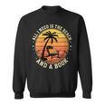 Women's Retro Beach Book Lover Vacation All I Need Is THE Beach And Sweatshirt Women's Retro Beach Book Lover Vacation All I Need Is THE Beach And Sweatshirt