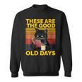 Women's These Are The Good Old Days Cat Reading A Book Sweatshirt Women's These Are The Good Old Days Cat Reading A Book Sweatshirt