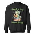 Women's Unearth a Story Triceratops Dinosaur Reading Books Cute Dino Sweatshirt Women's Unearth a Story Triceratops Dinosaur Reading Books Cute Dino Sweatshirt