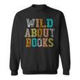 Women's Wild About Books Reading Animal Book Lover Teacher Sweatshirt Women's Wild About Books Reading Animal Book Lover Teacher Sweatshirt