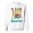 100 Days Smarter Teacher Student Books 100th Day Of School For Men Women Kids Sweatshirt