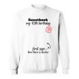 40th Birthday Man Woman Guest Book Party Round Birthday Sweatshirt