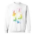 8th Birthday Book Reading Bookworm Book Lover Girls Sweatshirt