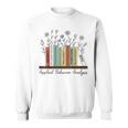 Applied Behavior Analysis Book Flower ABA Therapist Sweatshirt