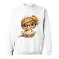 Baby Lizard Open Book Reading Reptile Graphic Portrait Round Premium Tri-Blend Sweatshirt