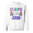 Back To School Book Reader Reading Is My Jam Bookworm Raglan Baseball Tee Sweatshirt