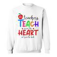 THE BEST TEACHERS TEACH FROM THE HEART NOT BOOK T-SHIRT Men Women Sweatshirt THE BEST TEACHERS TEACH FROM THE HEART NOT BOOK T-SHIRT Men Women Sweatshirt