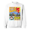 Birthday Boys Shirt Age 5 Superhero Comic Book Theme Party Sweatshirt