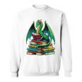 Book Dragon Reading Books Sweatshirt Book Dragon Reading Books Sweatshirt