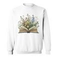 Book Flowers Reading Book Lover Sweatshirt Book Flowers Reading Book Lover Sweatshirt