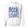 Book Lover Reading Enthusiast Bold Stripes Comfort Colors Crop Top Sweatshirt