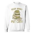 Book Lover Women Read Books Pet Cats Premium Tri-Blend Sweatshirt