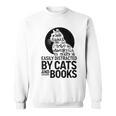Book Reading Book Easily Distracted By Cats And Books Sweatshirt