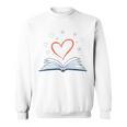 Book Reading Love Heart Library Sweatshirt