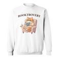 BOOKTROVERT Cute Cat With Tea Cozy Sweater And Book Sweatshirt BOOKTROVERT Cute Cat With Tea Cozy Sweater And Book Sweatshirt