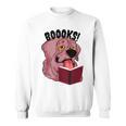 BOOOKS Zombie Dog Reading a Book Halloween Teacher For Men Women Kids Sweatshirt