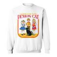 Caring For Your Evil Cat Retro Dark Humor Book Cover Premium Tri-Blend Sweatshirt