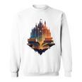 Castle Of Books Imagination Art Book Lover Sweatshirt