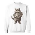 Cat Book Lover Reading Men Women Kids Sweatshirt