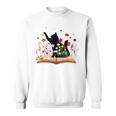 Cat Kitten Wildflower Book Pet Owner Librarian Sweatshirt