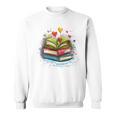 Colorful Books Love Books Watercolor Booklover Performance Sweatshirt