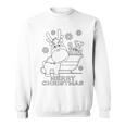 Coloring Book Style Blank Merry Christmas Tree Reindeer Sweatshirt Coloring Book Style Blank Merry Christmas Tree Reindeer Sweatshirt