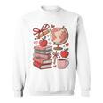 Coquette Teacher School Supplies Bows Books Globe Apple Cute Sweatshirt Coquette Teacher School Supplies Bows Books Globe Apple Cute Sweatshirt