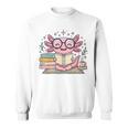 Cute Axolotl Reading Books Cozy Bookworm Fantasy Art Premium Tri-Blend Sweatshirt