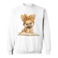 Cute Chihuahua Reading Dog Book Lover Animal Graphic Baby Premium Tri-Blend Sweatshirt