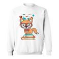 Cute Fox Smart Nerdy 1st Day School Teachers Students Books Sweatshirt Cute Fox Smart Nerdy 1st Day School Teachers Students Books Sweatshirt