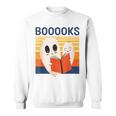 Cute Ghost Book Reading Halloween Teacher Puns Booooks Men Women Kids Sweatshirt