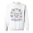 Cute Ghost Reading Books Spooky Magical Tales Witchy Sweatshirt