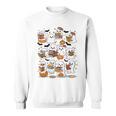 Cute Ghosts Reading Books Smart Book Lover Halloween Sweatshirt