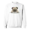 Cute Pug Dog Reading Book Love To Read Sweatshirt