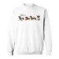 Dachshund Reading Books Cute Dog Lover Bookish Doxie Sweatshirt