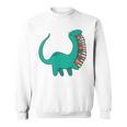 Dinosaur Carrying Book Reading Bookworm Librarian Sweatshirt