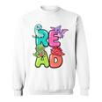 Dinosaur Read Book Lover Dino Reading Kids Premium Tri-Blend Sweatshirt