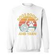Dogs Books And Yarn Crocheting Retro Sweatshirt Dogs Books And Yarn Crocheting Retro Sweatshirt