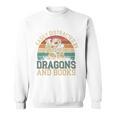 Easily Distracted By Books & Dragons Bookworm Reading Sweatshirt Easily Distracted By Books & Dragons Bookworm Reading Sweatshirt