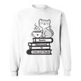 Easily Distracted Cats And Books Sweatshirt