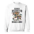 EASILY DISTRACTED BY DRAGONS & BOOKS Medieval Fantasy Reader Sweatshirt