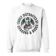 Easily Distracted By Dragons & Books Sweatshirt