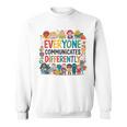 Everyone Communicates Differently Book Kids Teacher Sweatshirt
